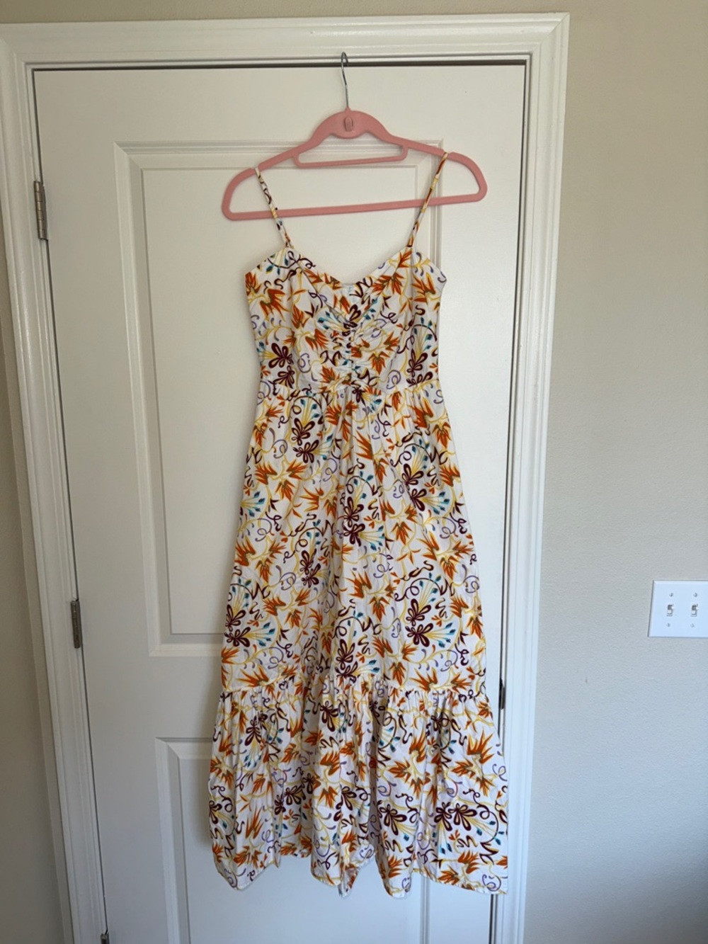 A.L.C. Lilah Floral Print A-line Midi Dress, size 8
